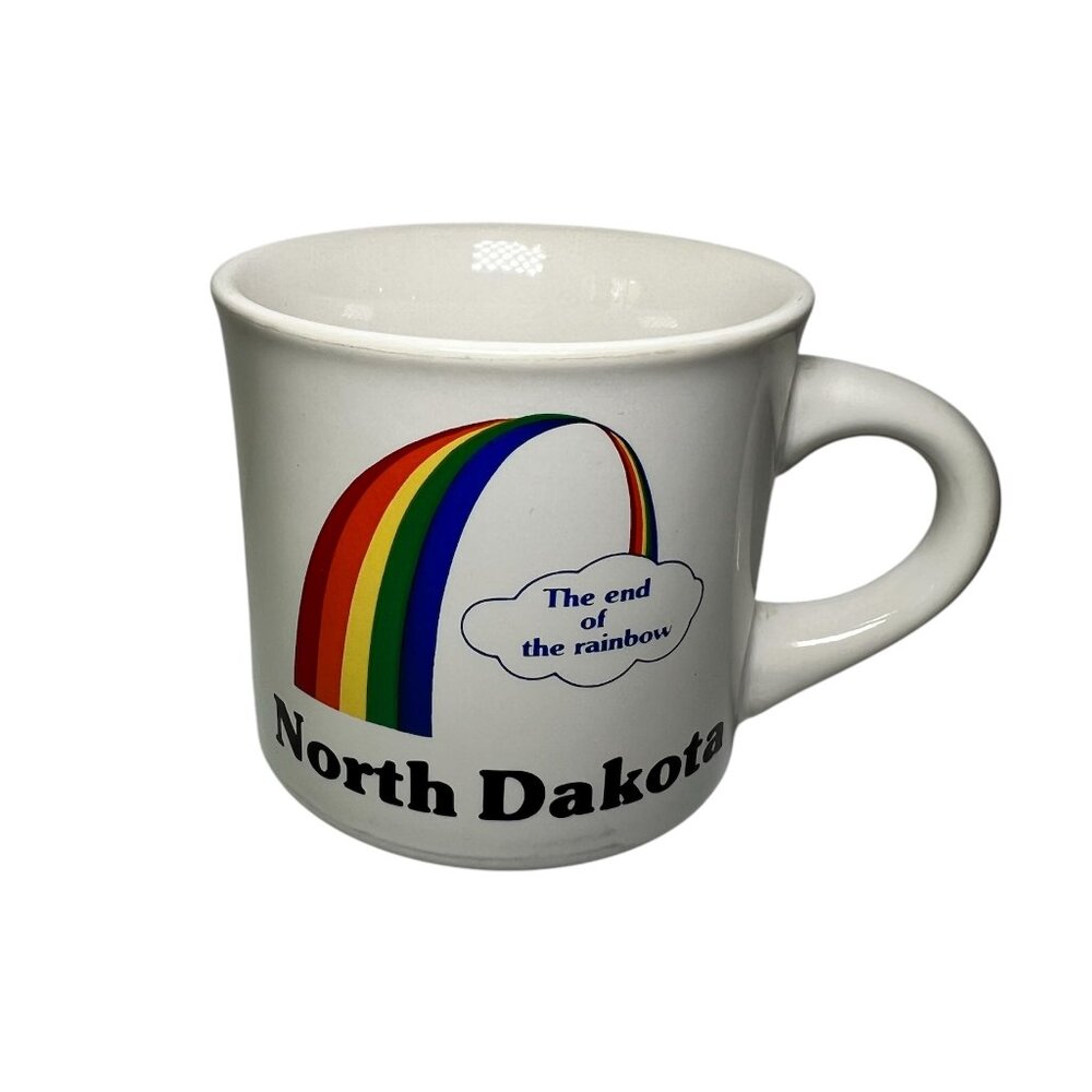 North Dakota The End Of The Rainbow Mug Coffee Cup PAPEL Ceramic Vintage